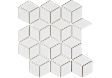 Rhombus White Glossy 26,6X30,5