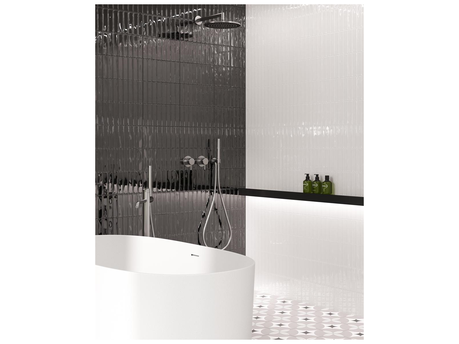 Roma Negro Brillo 15X30