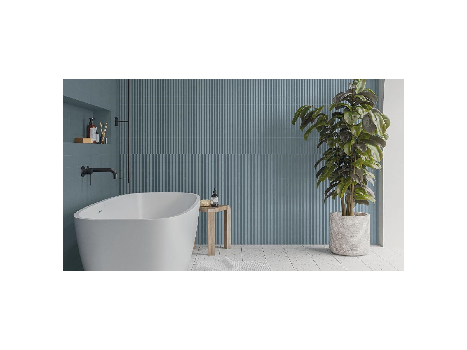 Stripes Liso XL Grey Matt 7,5X30