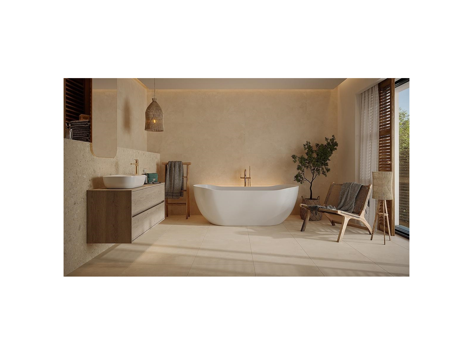 Strong Concrete Warm Beige Mat Rektifikovaná 60X120