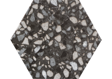 Terazzo Black Hex 23X27