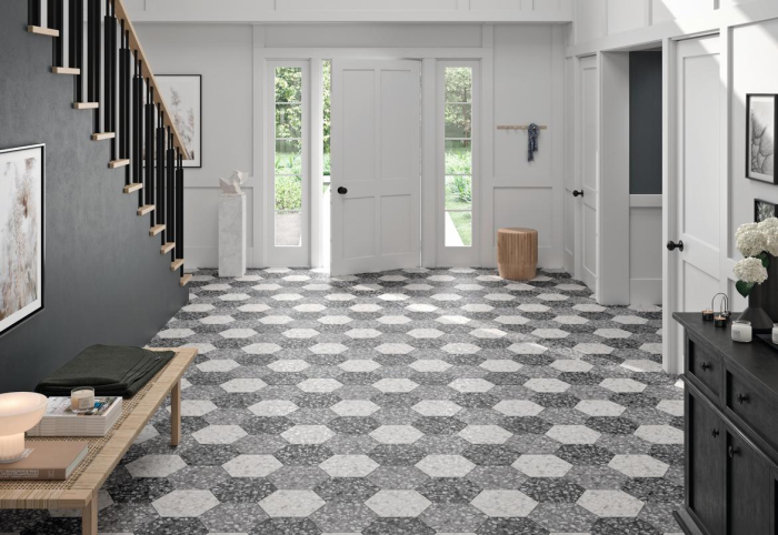 Terazzo Blue Hex 23X27