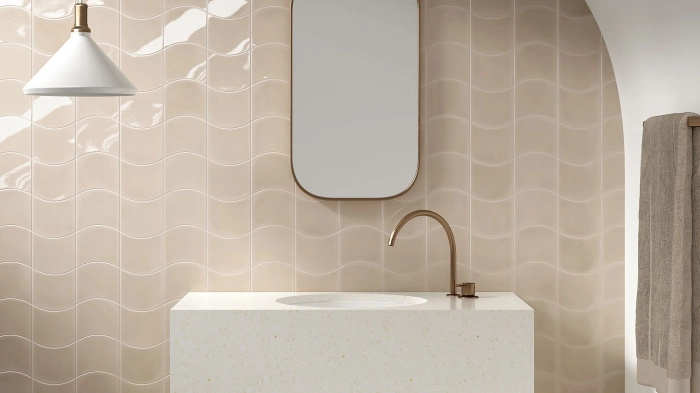 Wave Old Cream 12X12