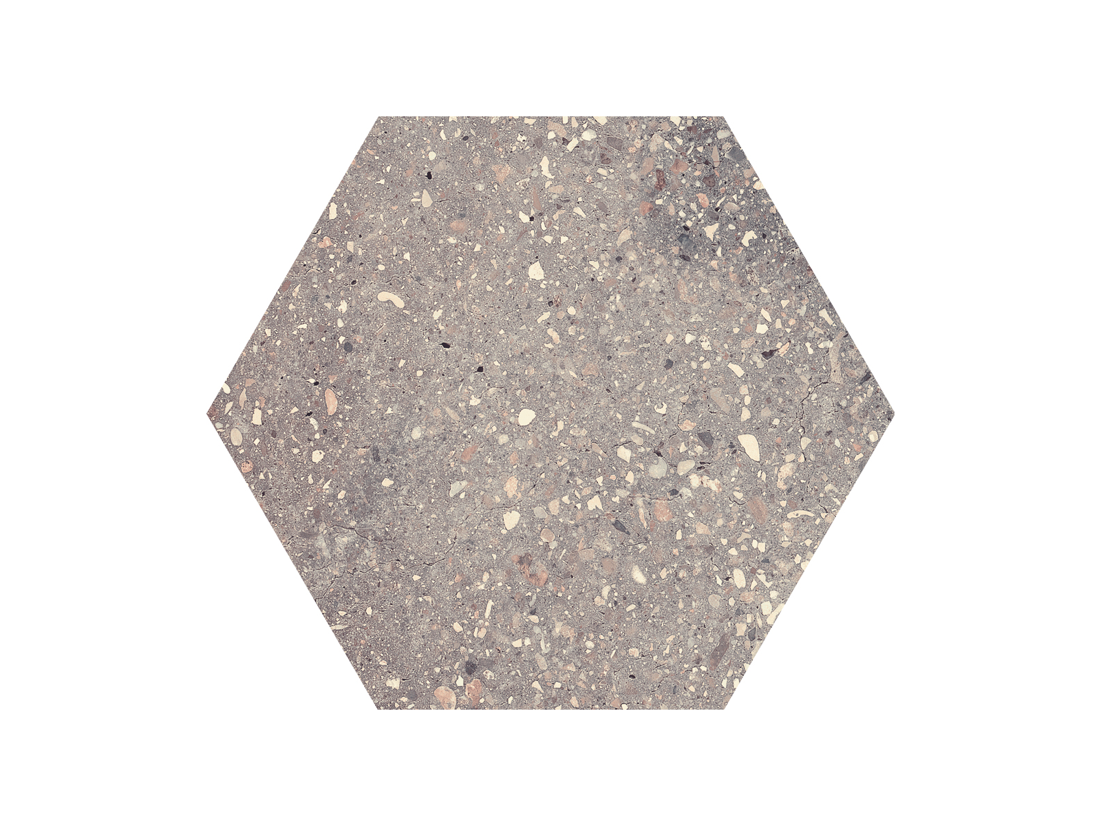 Wind Grey Natural Hexagon 25x29