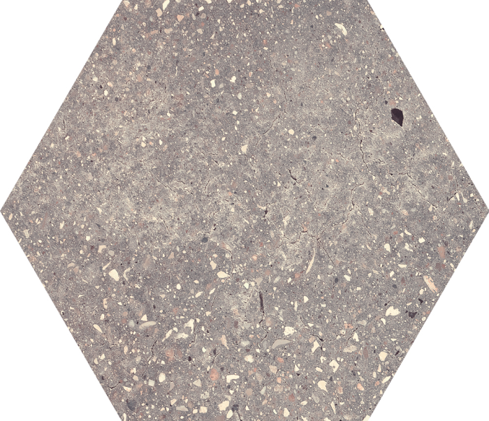 Wind Grey Natural Hexagon 25x29
