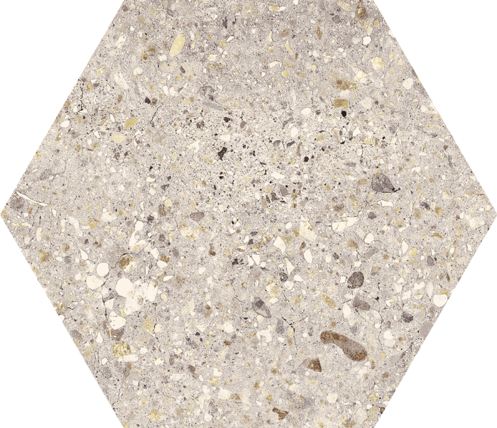 Wind Ivory Natural Hexagon 25x29