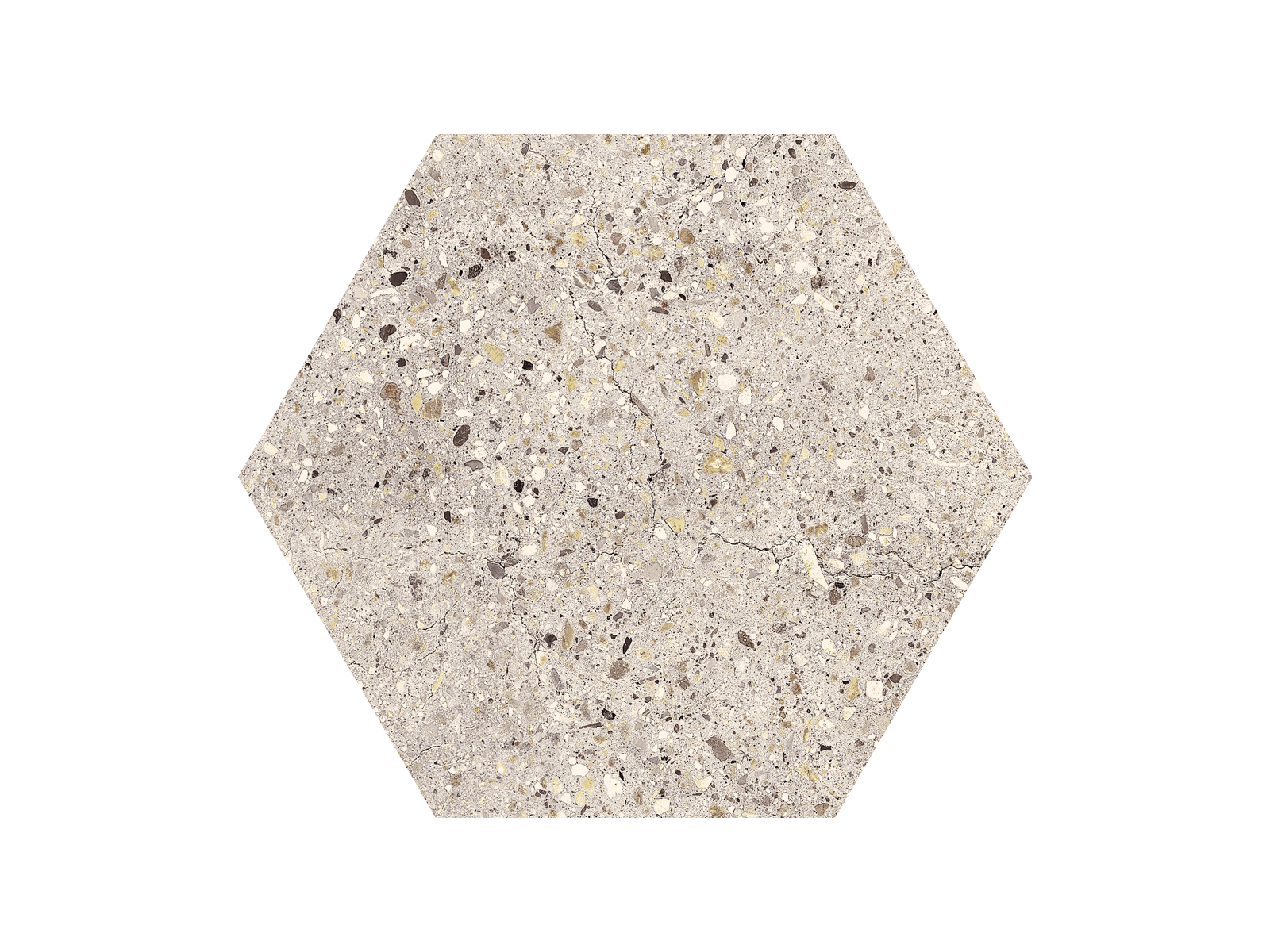 Wind Ivory Natural Hexagon 25x29