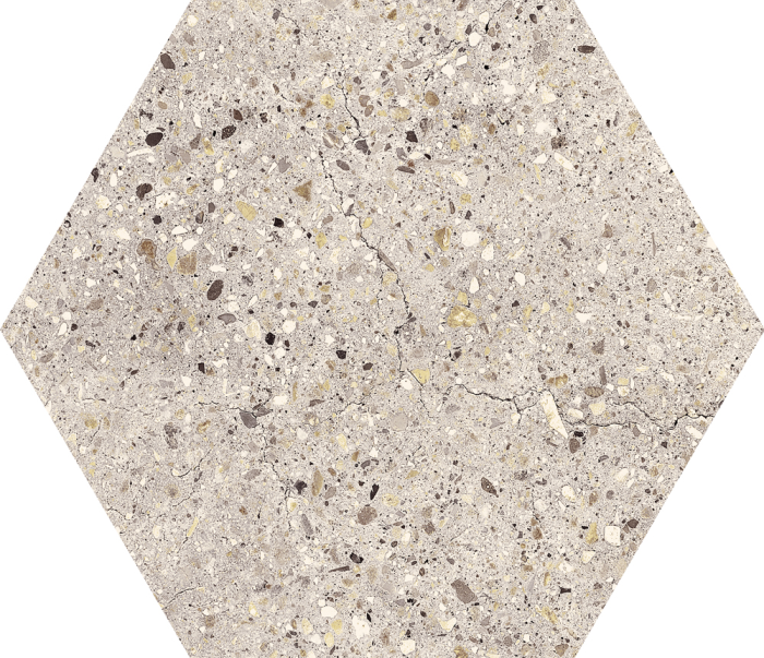 Wind Ivory Natural Hexagon 25x29