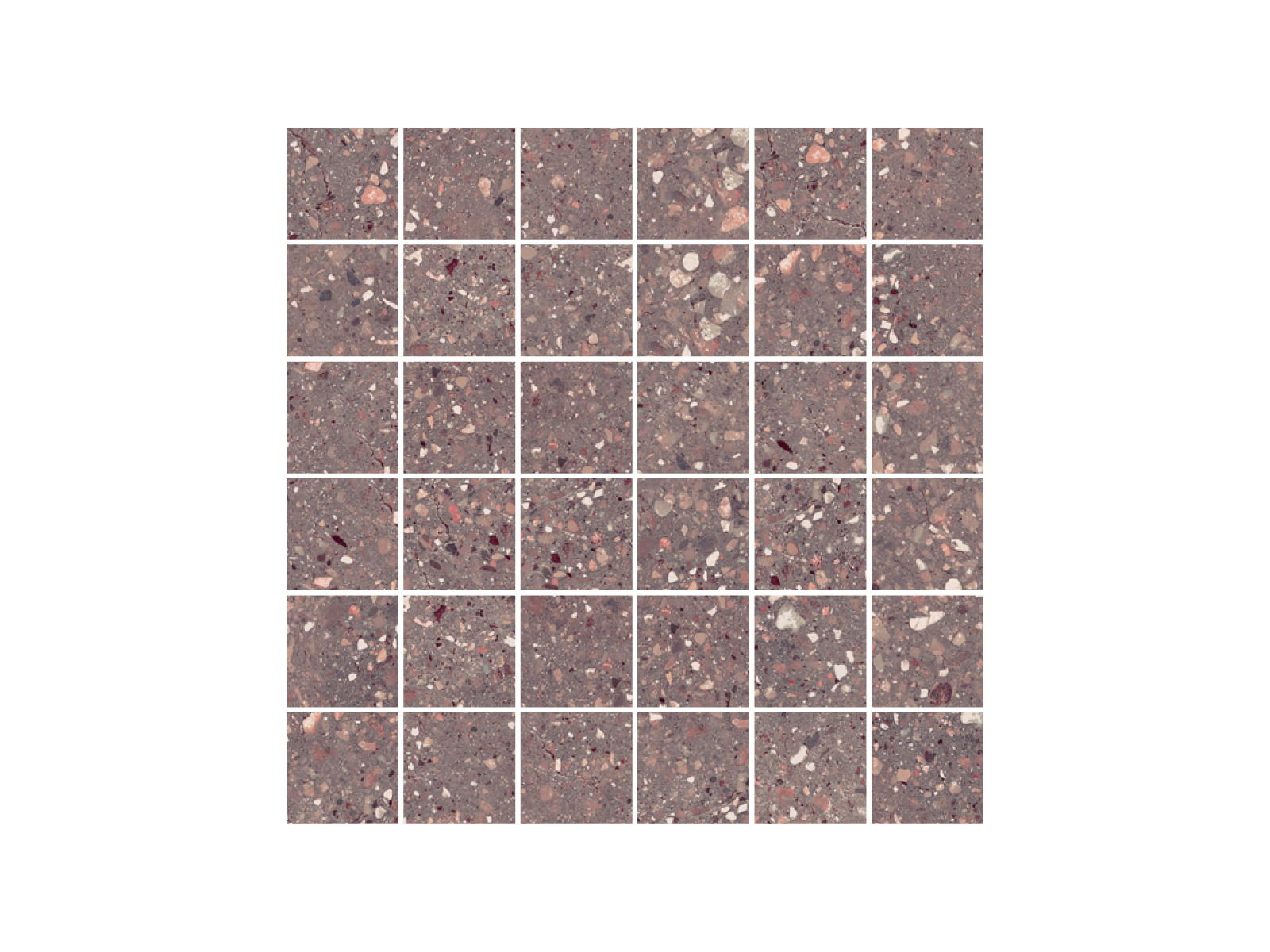 Wind Red Natural Mosaico 30x30