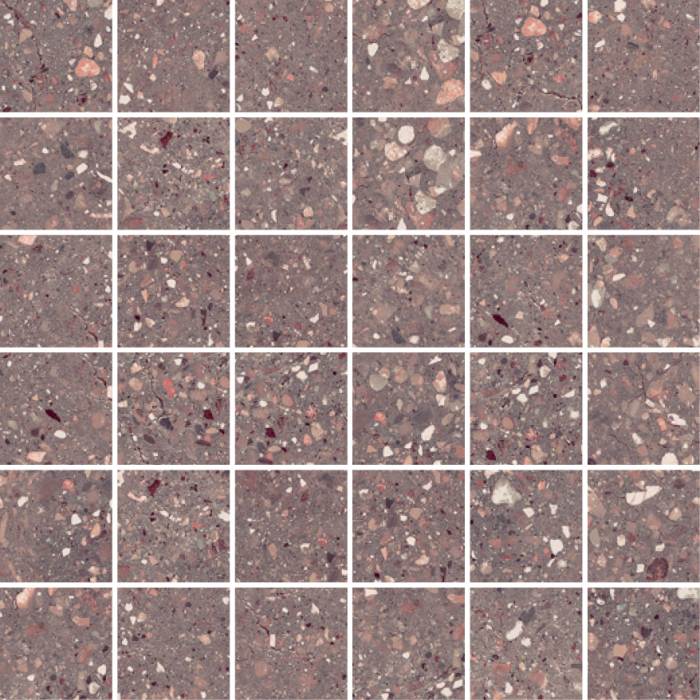 Wind Red Natural Mosaico 30x30