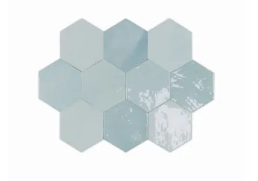 Zellige Hexa Aqua 10.8X12.4