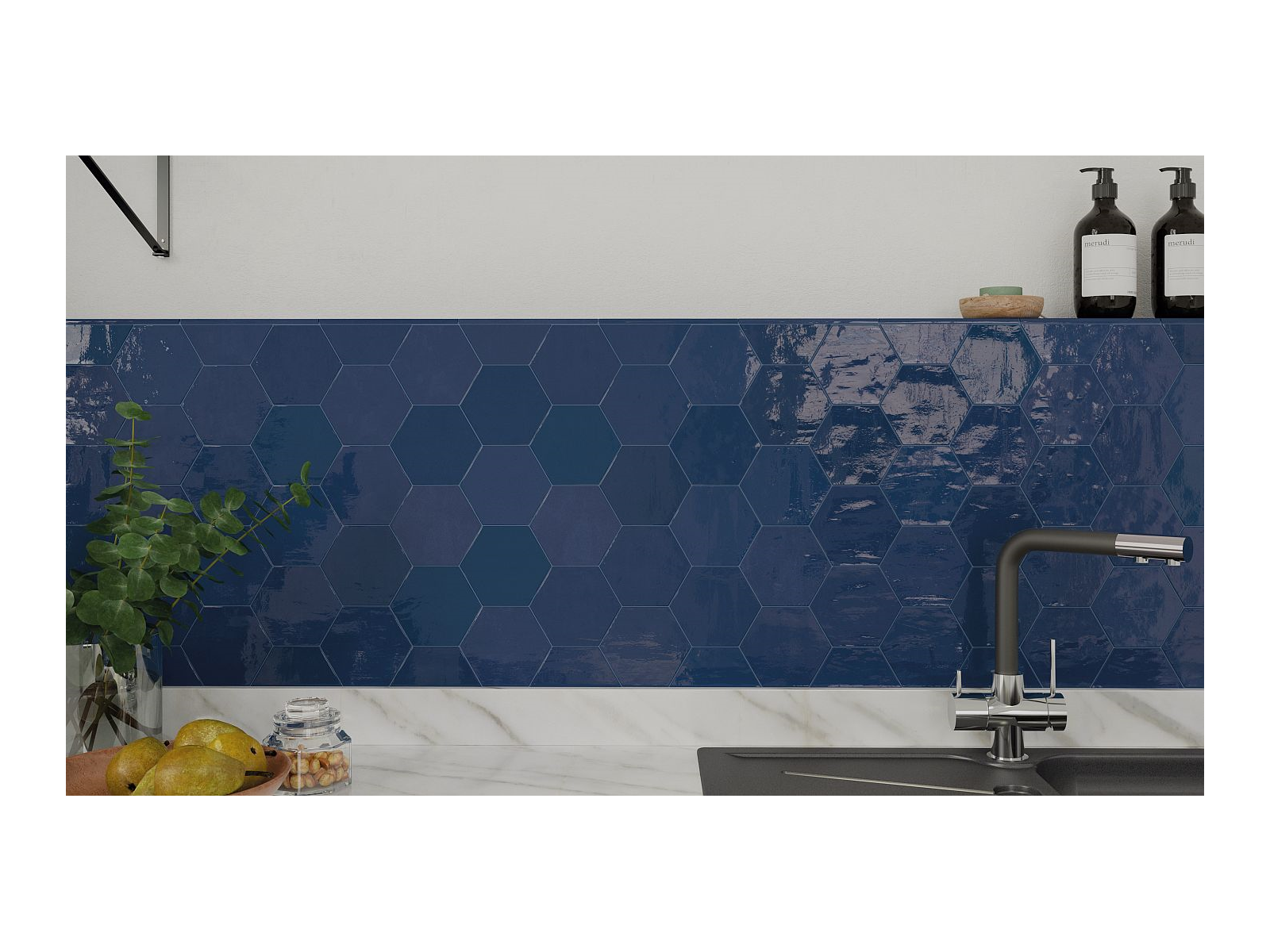 Zellige Hexa Cobalt 10.8X12.4