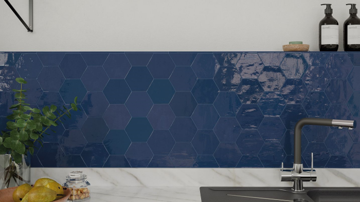 Zellige Hexa Cobalt 10.8X12.4