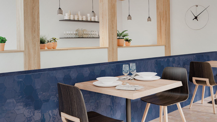 Zellige Hexa Cobalt 10.8X12.4