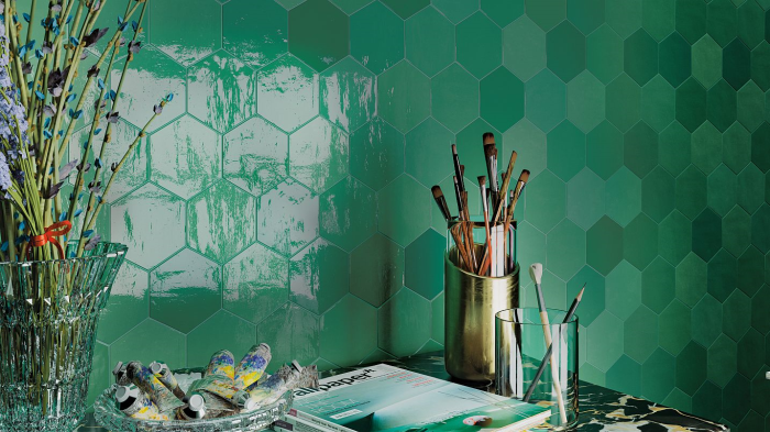 Zellige Hexa Emerald 10.8X12.4