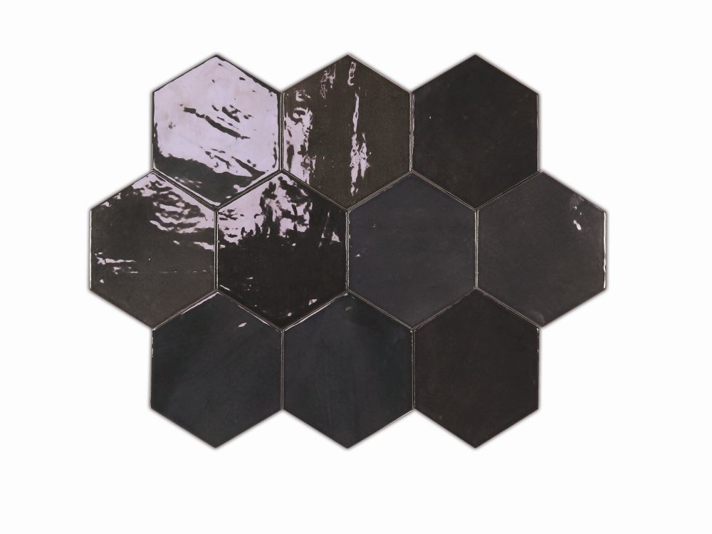 Zellige Hexa Graphite 10.8X12.4