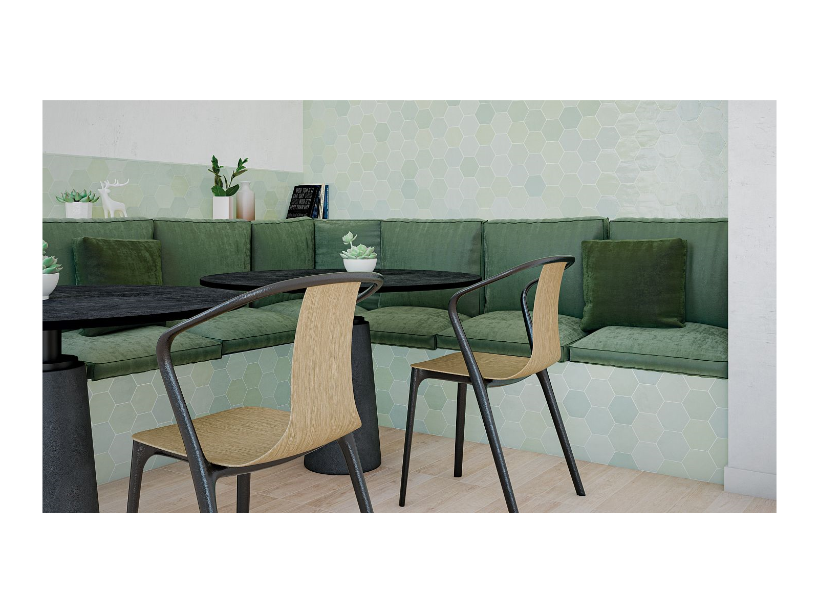 Zellige Hexa Mint 10.8X12.4