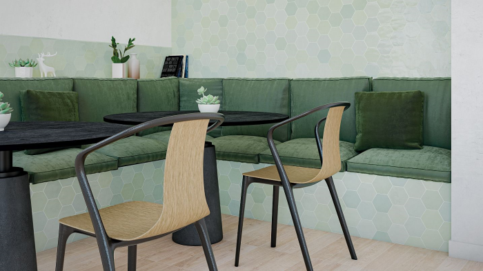 Zellige Hexa Mint 10.8X12.4