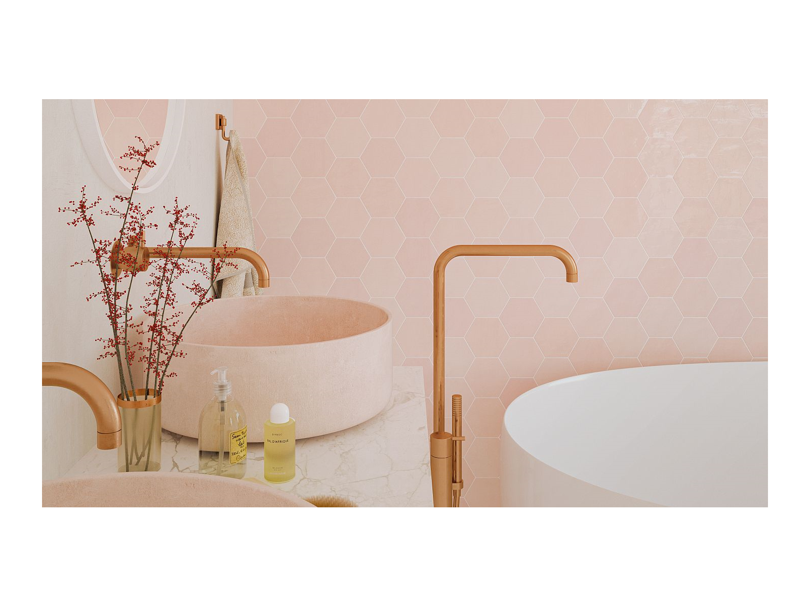 Zellige Hexa Pink 10.8X12.4