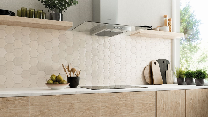 Zellige Hexa White 10.8X12.4