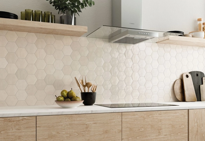Zellige Hexa White 10.8X12.4