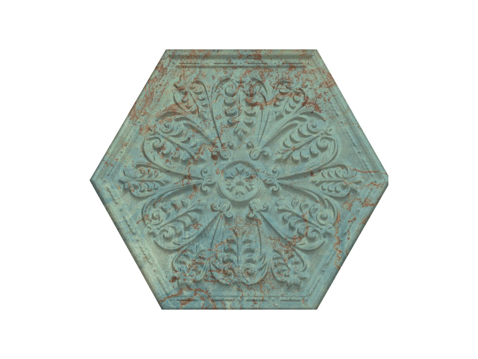 Zinc Green Mix Decor hexagon 25x29