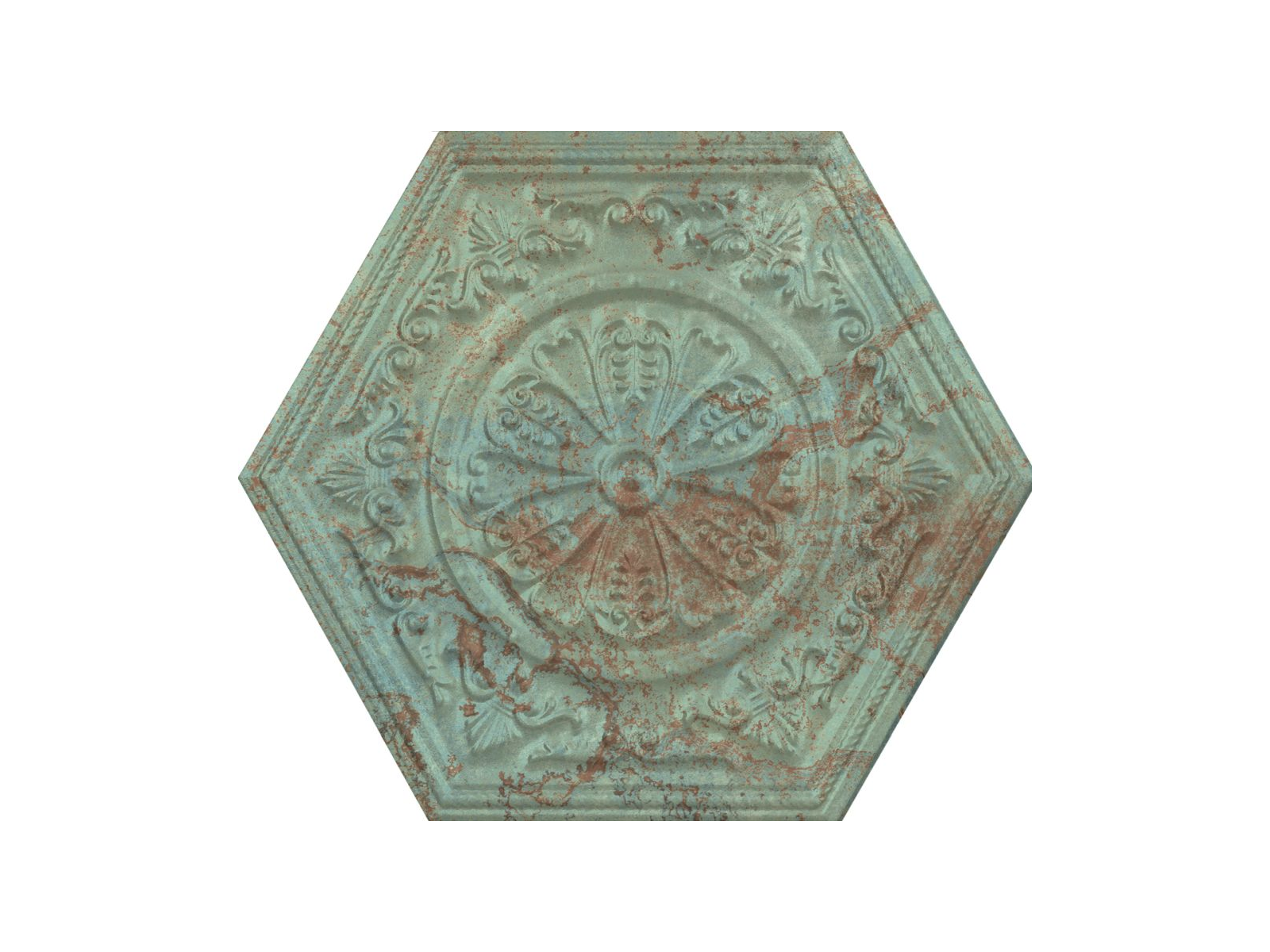 Zinc Green Mix Decor hexagon 25x29