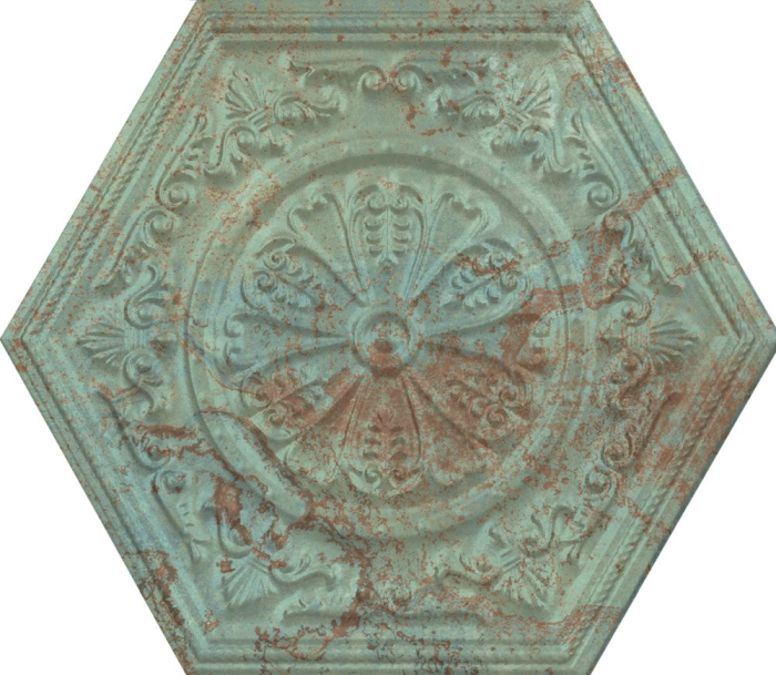 Zinc Green Mix Decor hexagon 25x29