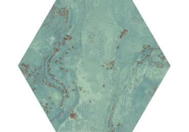 Zinc Green Natural Hexagon 25x29