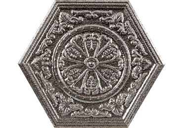 Zinc Silver Mix Decor Hexagon 25x29