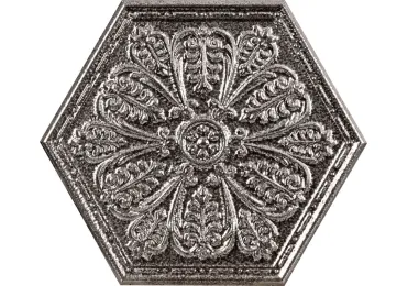 Zinc Silver Single Hexagon 25x29